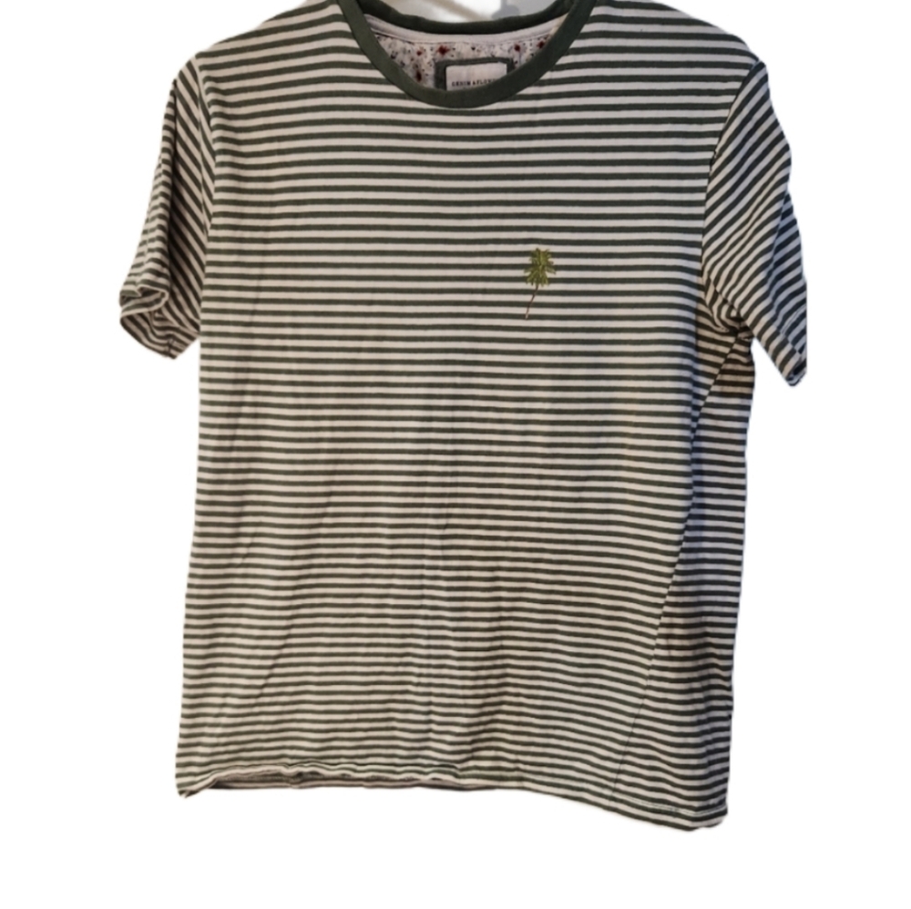 100% cotton palm‎ trees beachy stripes guc